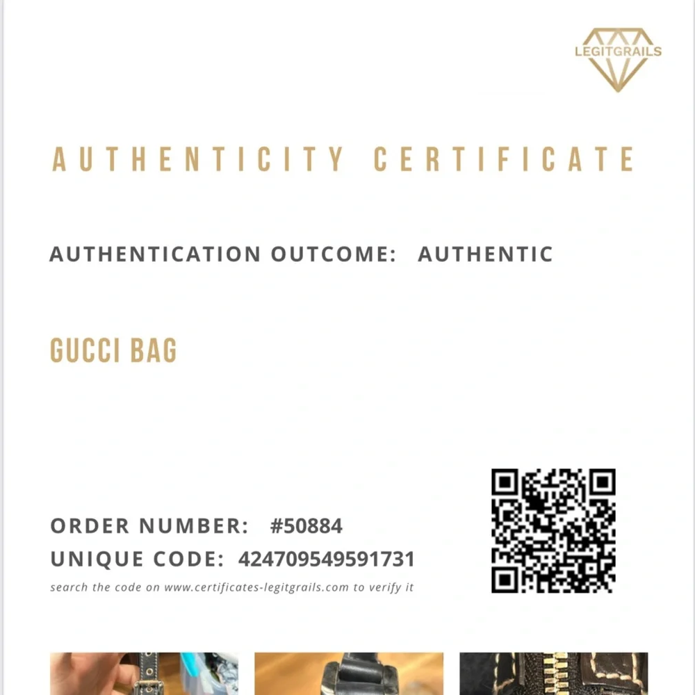 Gucci Crest Leather & Canvas Hobo Bag AUTHENTIC - Picture 16 of 16